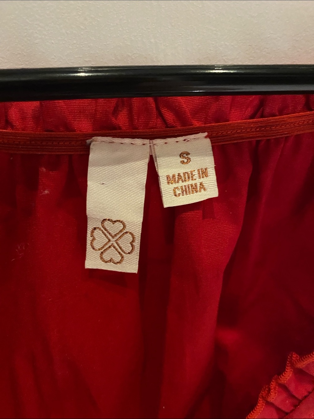 Red Ruffle-Trim Button-Front Camisole - Picture 2 of 4